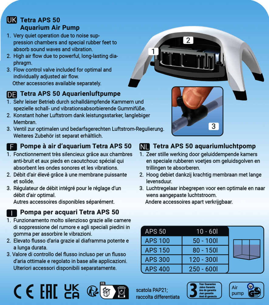 Tetra APS300 Airpump white